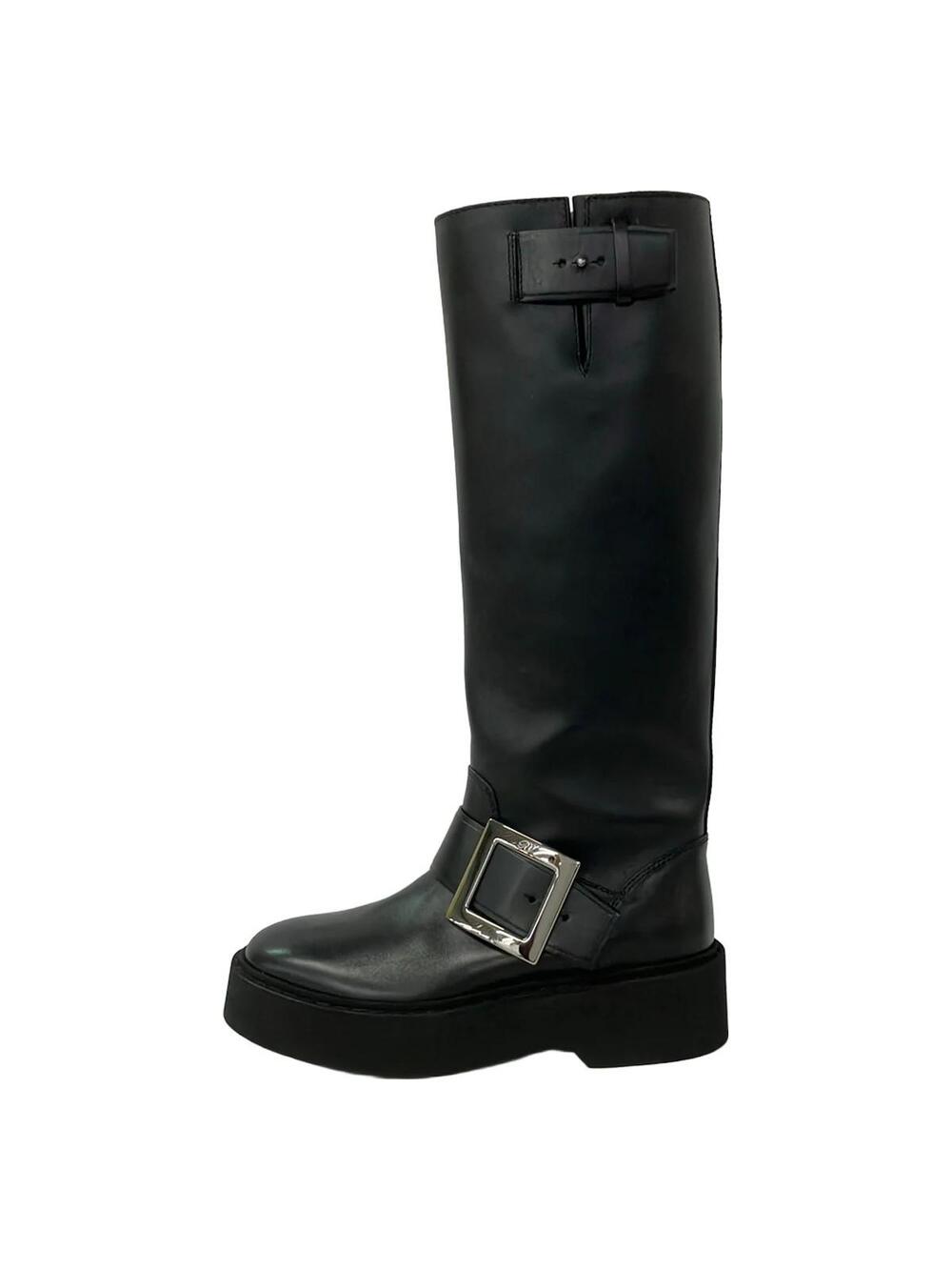 Roger Vivier Black Silver Leather #278561R59B